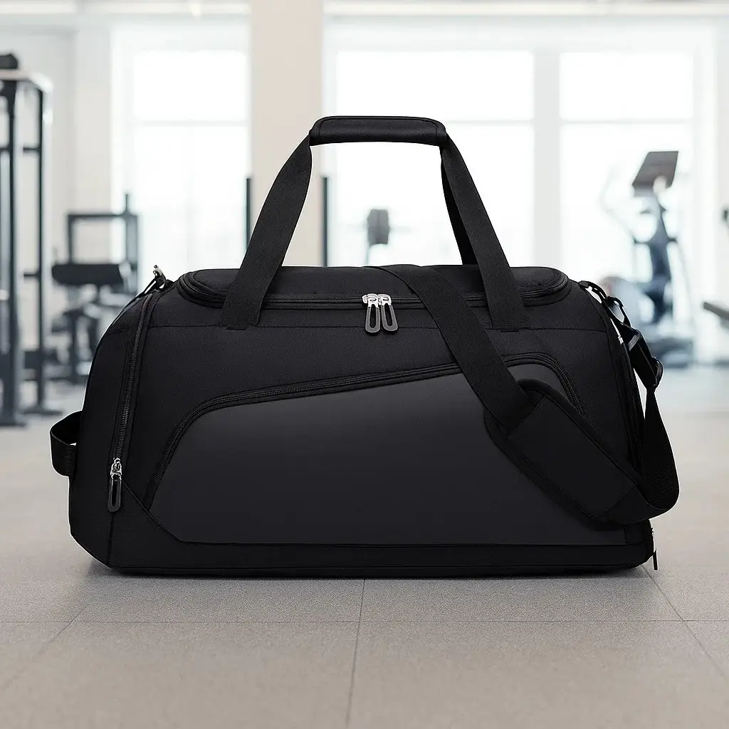 OEM backpack and equipment duffel bag, large black gear bag with reinforced handles